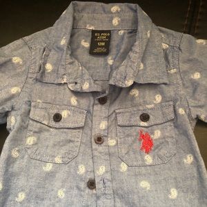 US Polo Baby Boy Button Up